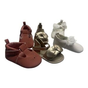 Carter's Baby Shoes Set - Pink, Gold, and White